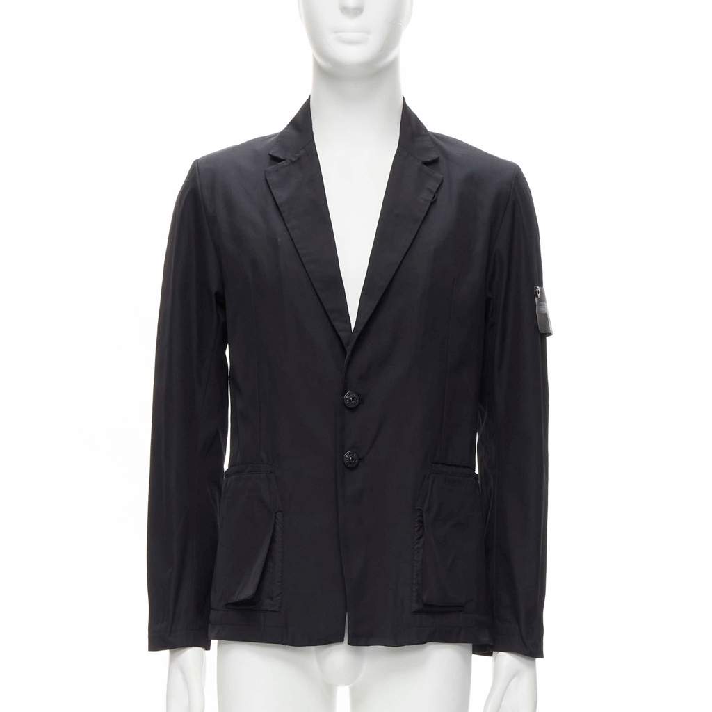 Stone Island Black Technical Blazer Black Very good - Front View