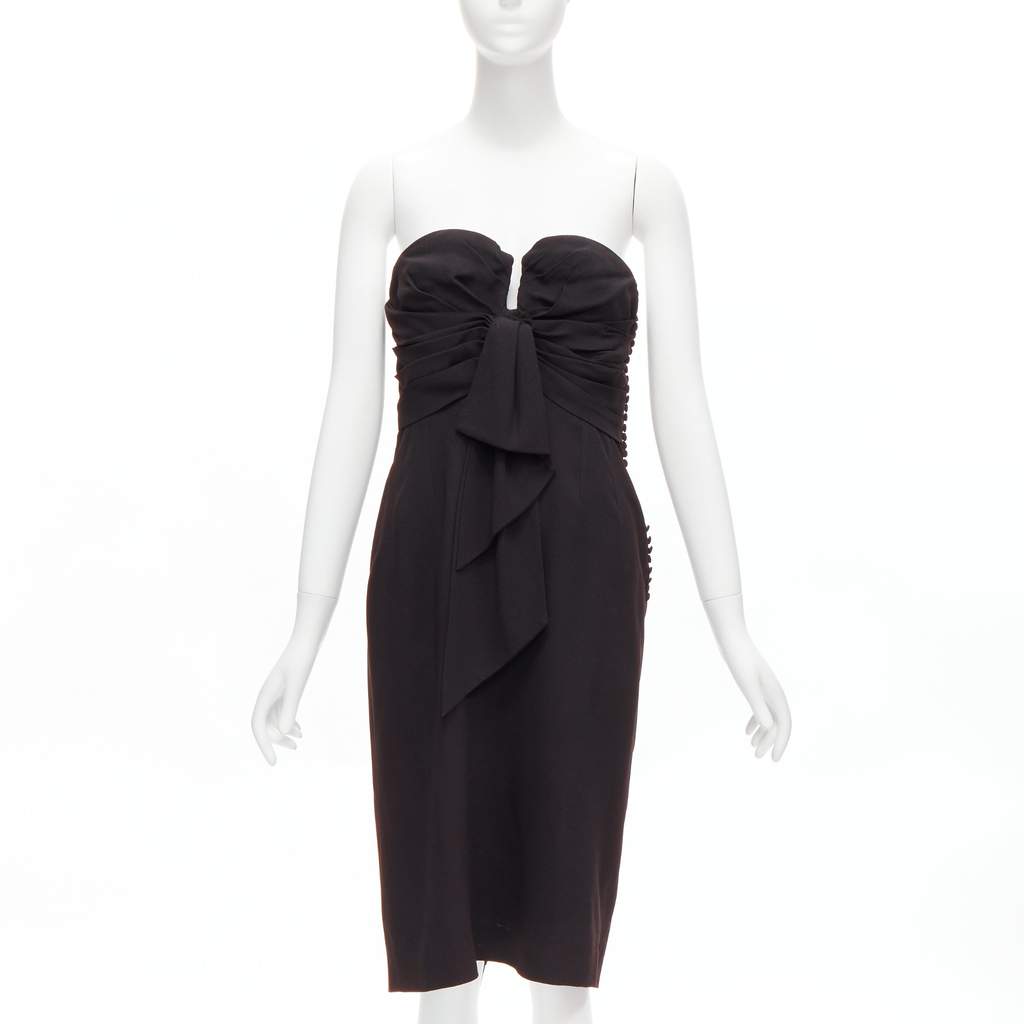 Christian Dior Strapless Goddess Dress Black Polyester Very good - Front View