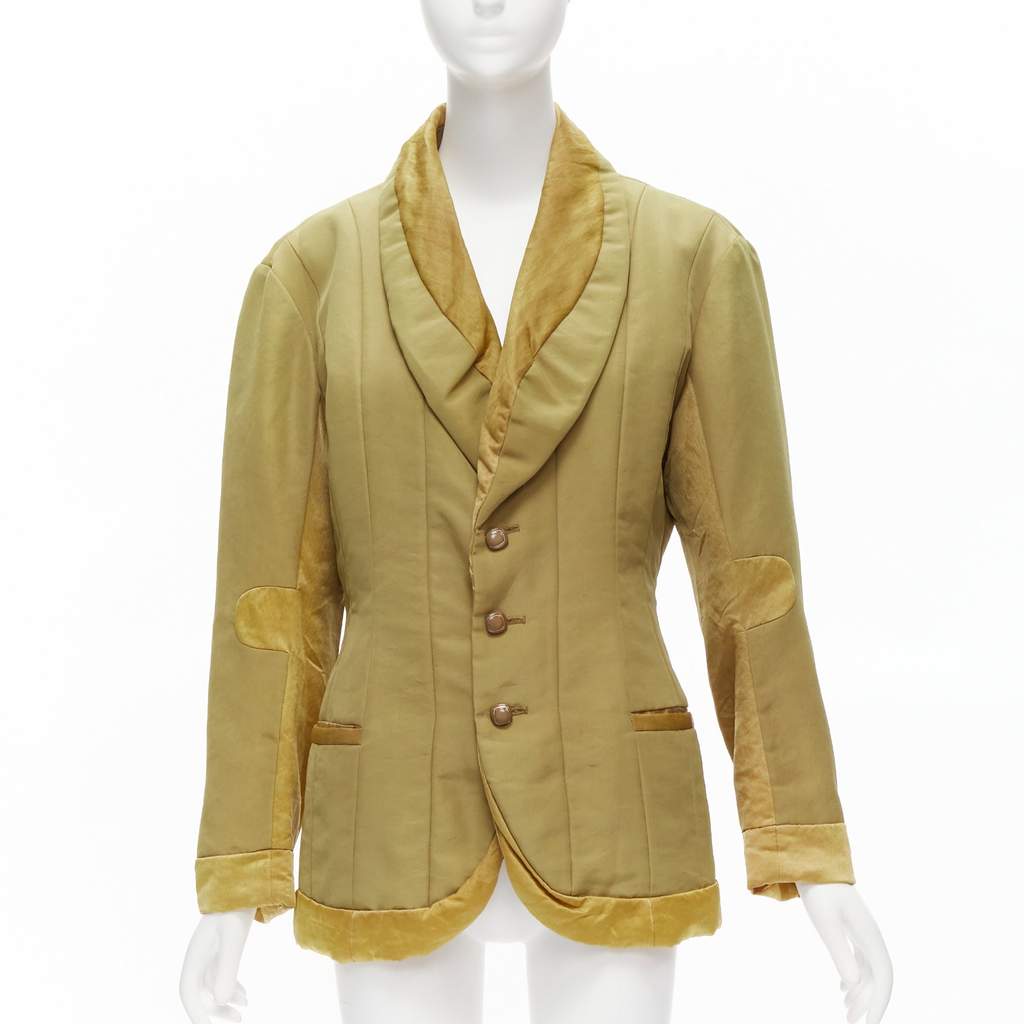 Issey Miyake 3D Collar Insert Jacket Khaki Fair - Front View