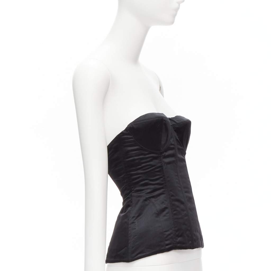 Gucci 3D Conical Bra Black Silk Never worn, with tag - Front View
