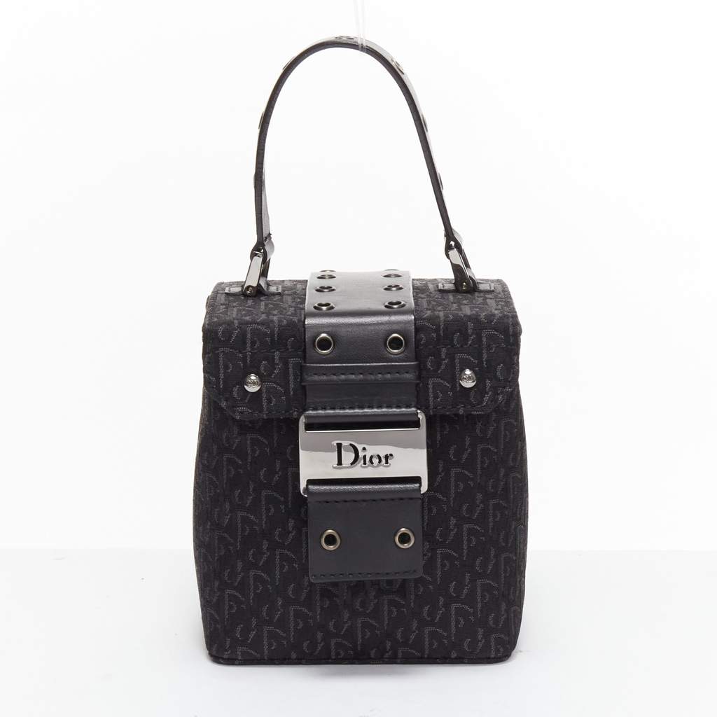 Christian Dior Galliano Box Bag Black Very good condition - Front View