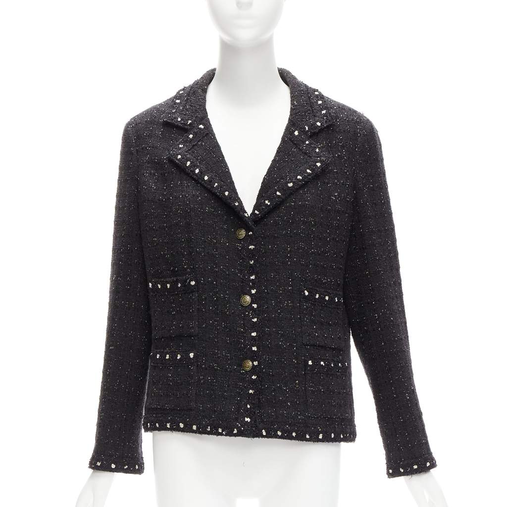 Chanel Fantasy Tweed Black Tweed Never worn - Front View