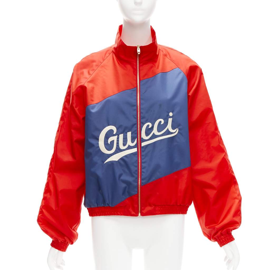 Gucci Red Coach Jacket Red Polyamide Good - Front View