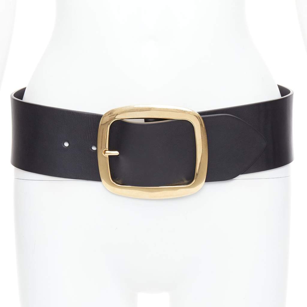 Celine Phoebe Philo belt Black Leather Good condition - Front View