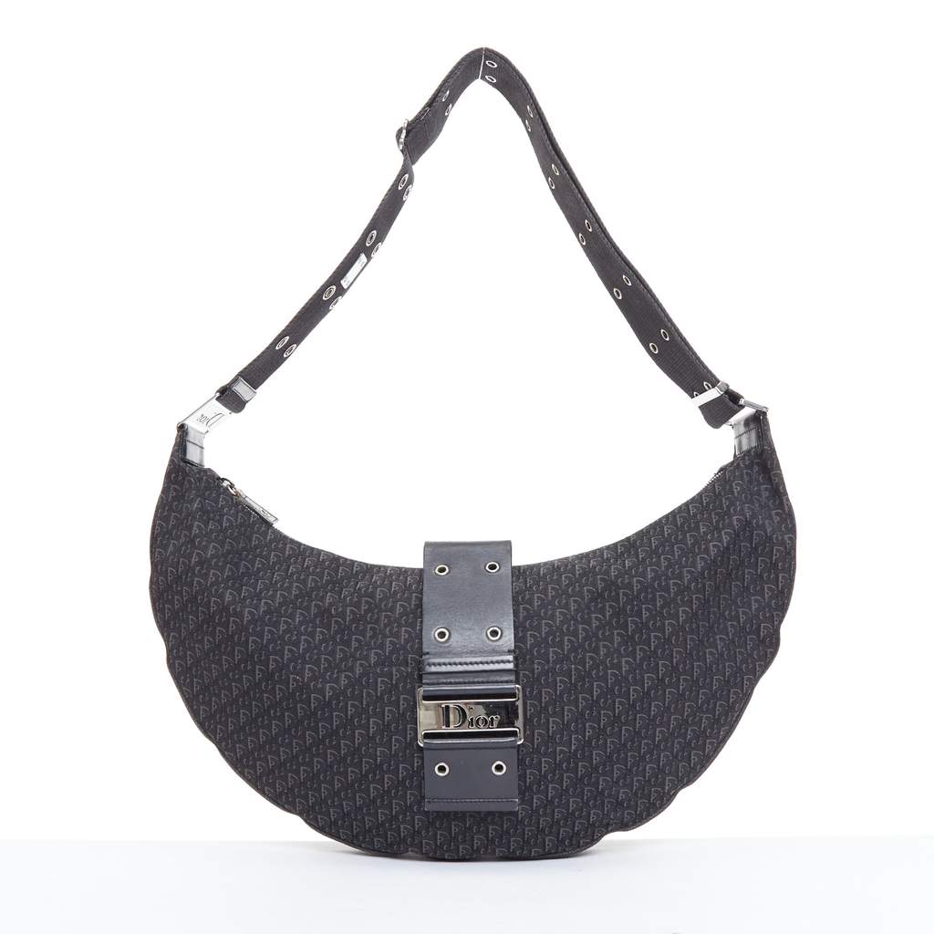 Christian Dior Diorissimo Hobo Bag Black Good - Front View