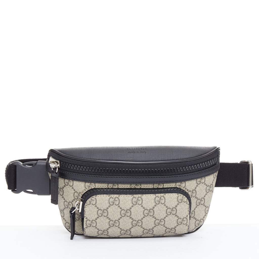 Gucci Supreme GG belt bag Grey Very good condition - Front View