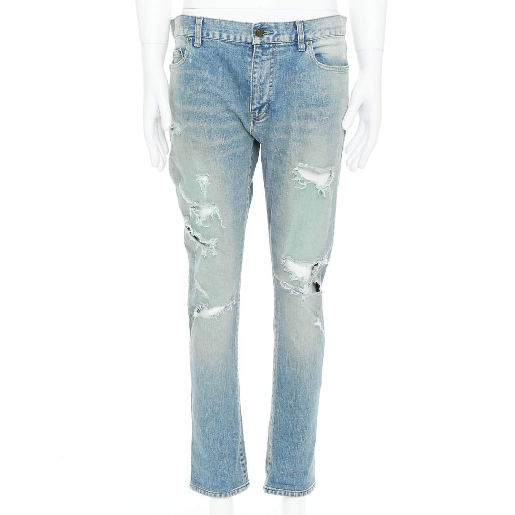 Saint Laurent D02 M/SK UW Blue Cotton Good - Front View