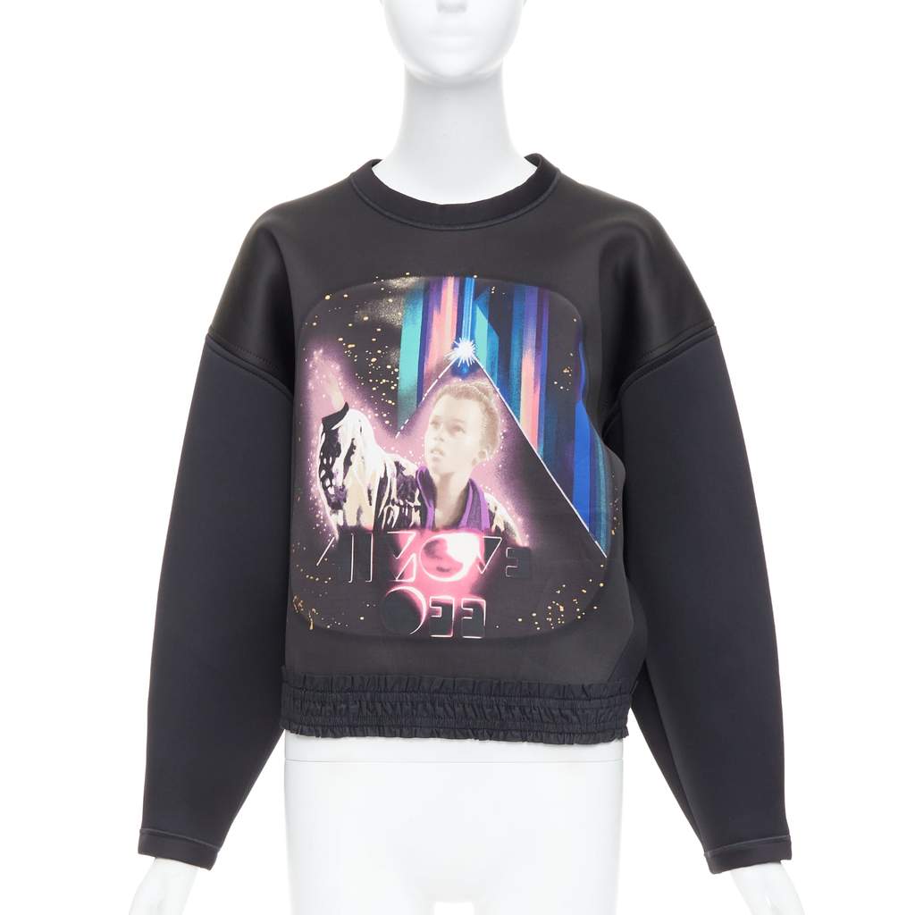 Balenciaga Sci-fi Print Top Black Polyester Very good - Front View
