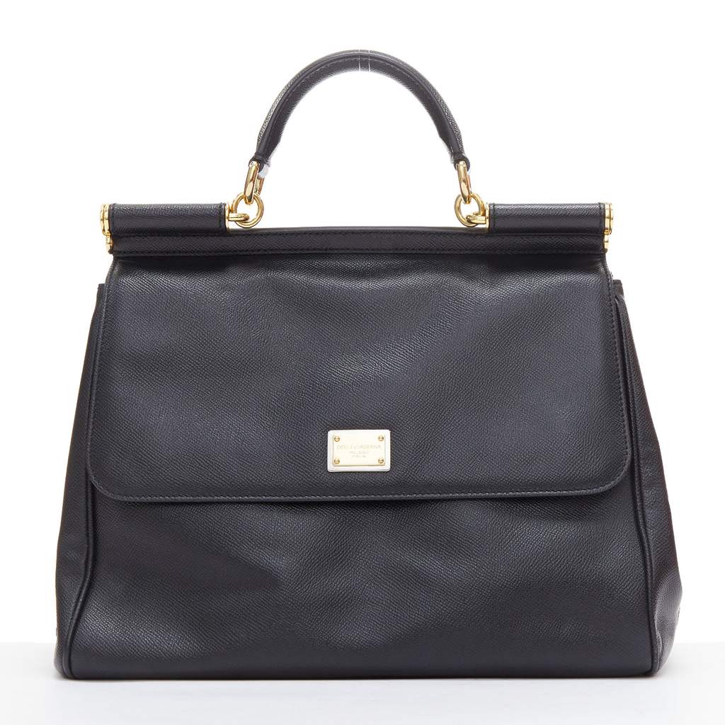 Dolce & Gabbana Sicily Black Leather Good condition - Front View