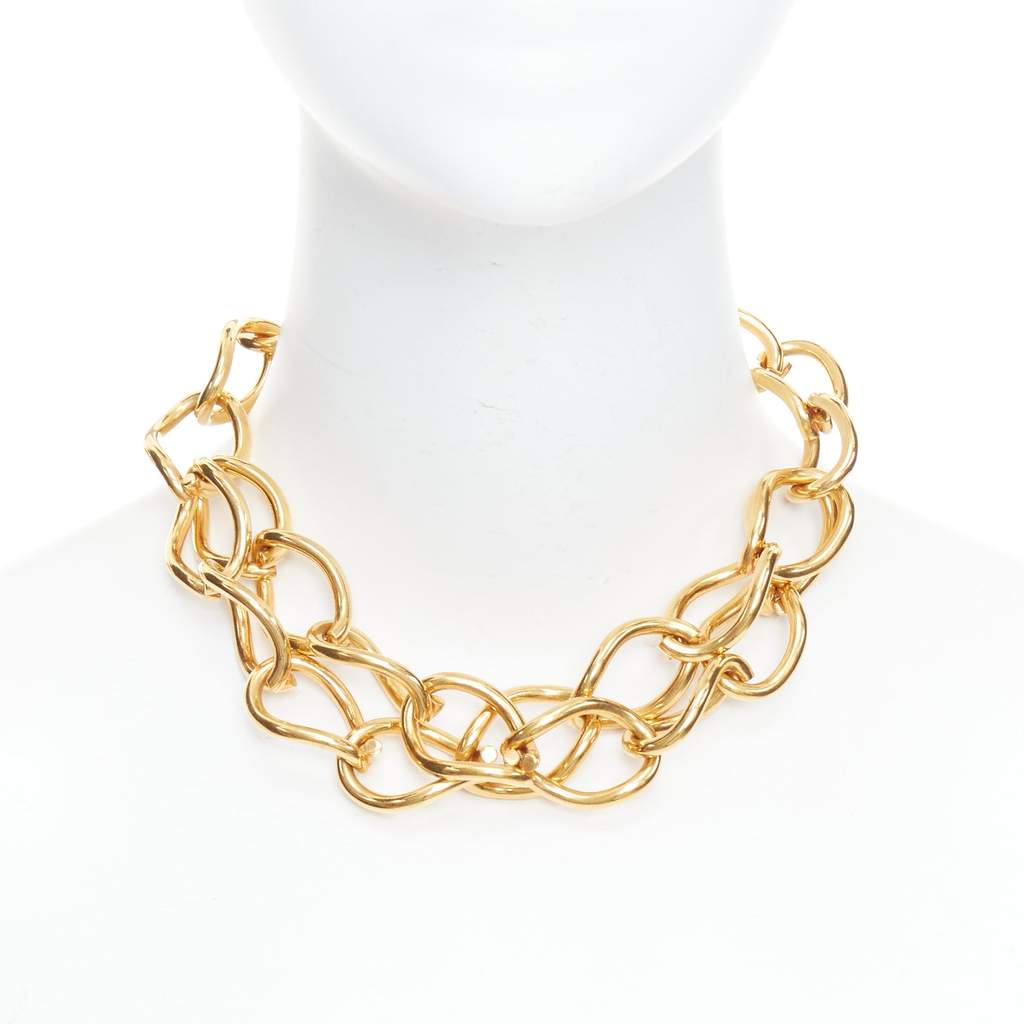 Celine Gold Chain Choker Gold Metal Very good - Front View