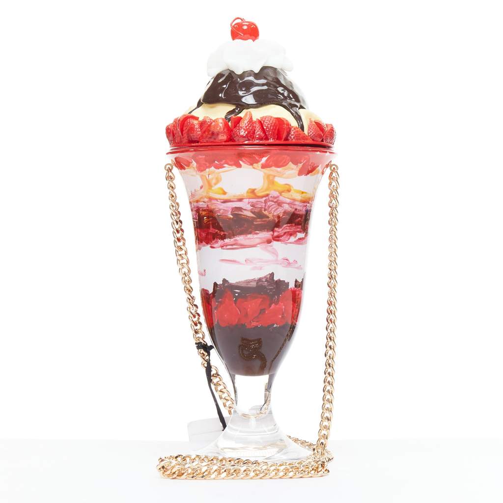 Moschino Ice Cream Chain Bag Red Plastic Never worn, with tag - Front View