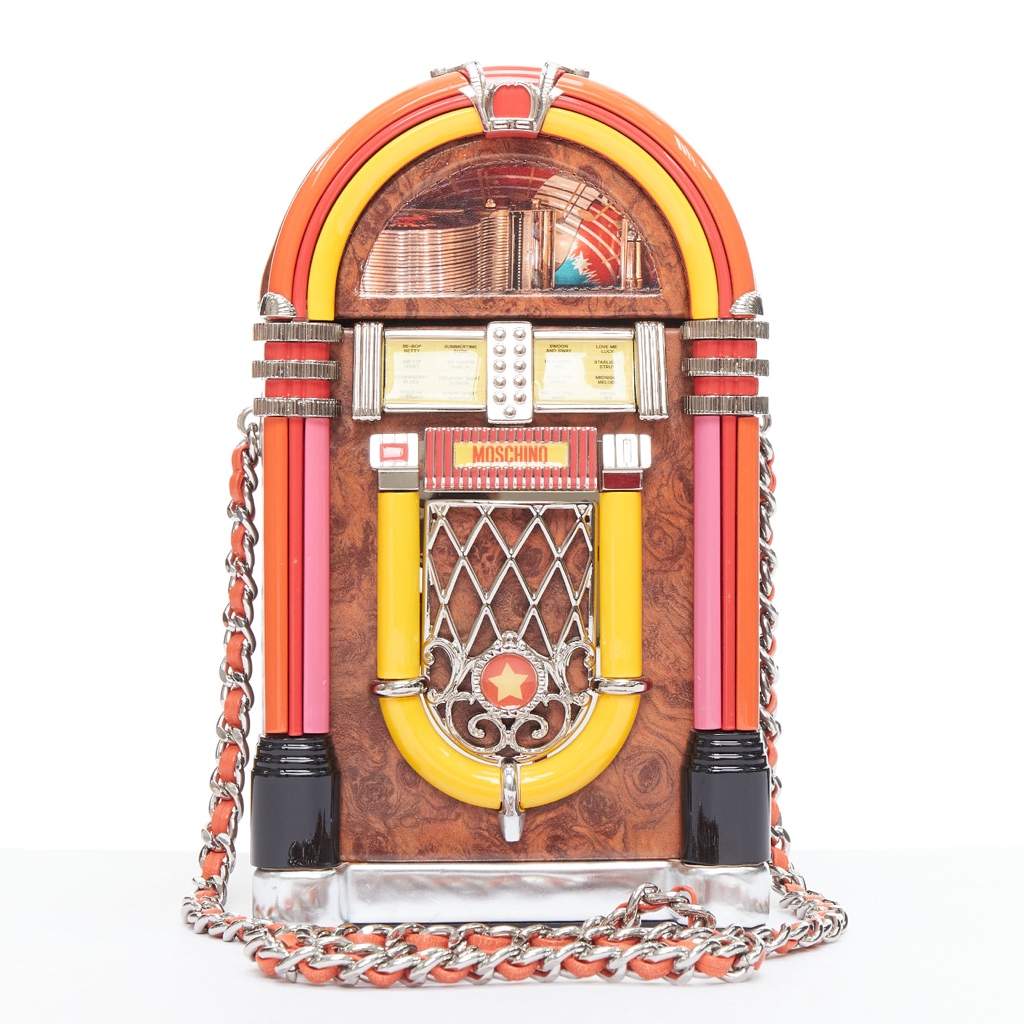 Moschino Jukebox Crossbody Bag MultiColor Leather Very good condition - Front View