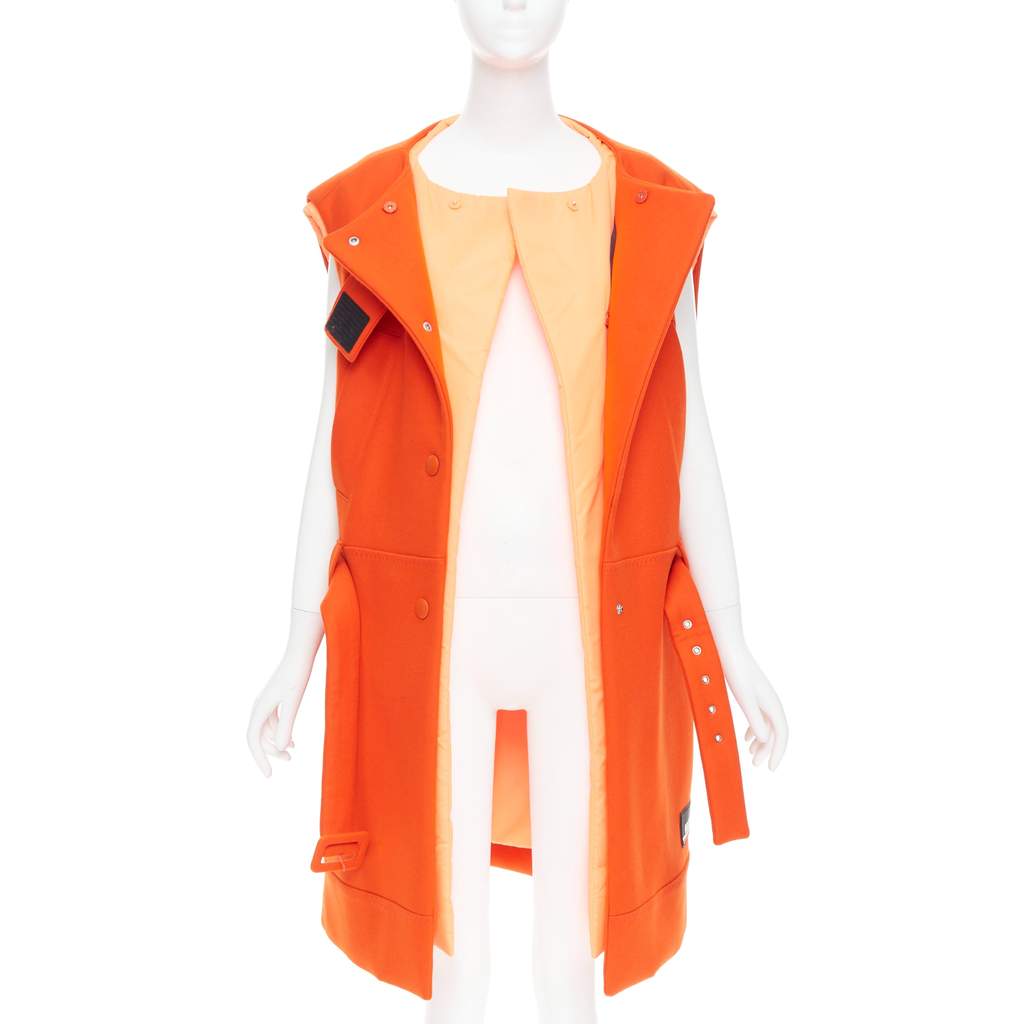 Prada Orange Wool Vest Orange Wool Very good - Front View