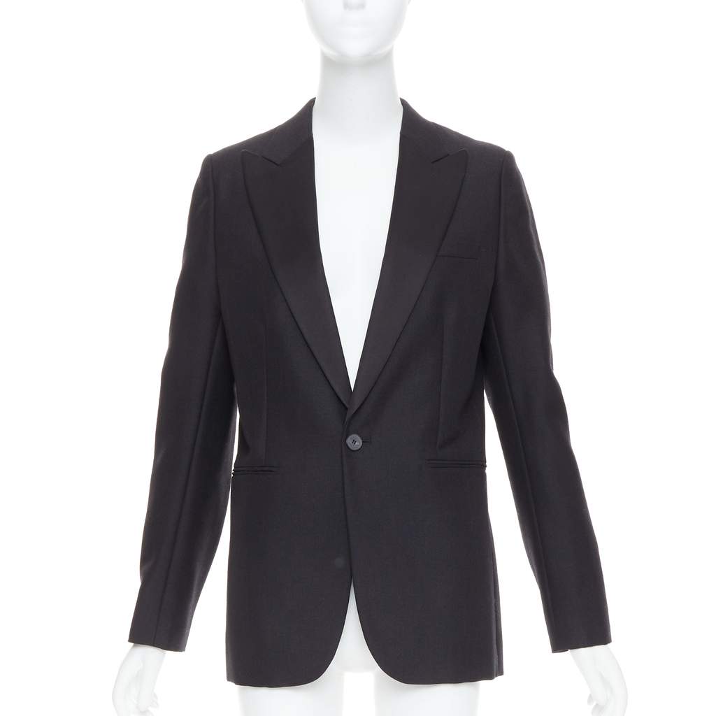 Dior Black Tuxedo Jacket Black Wool Very good - Front View