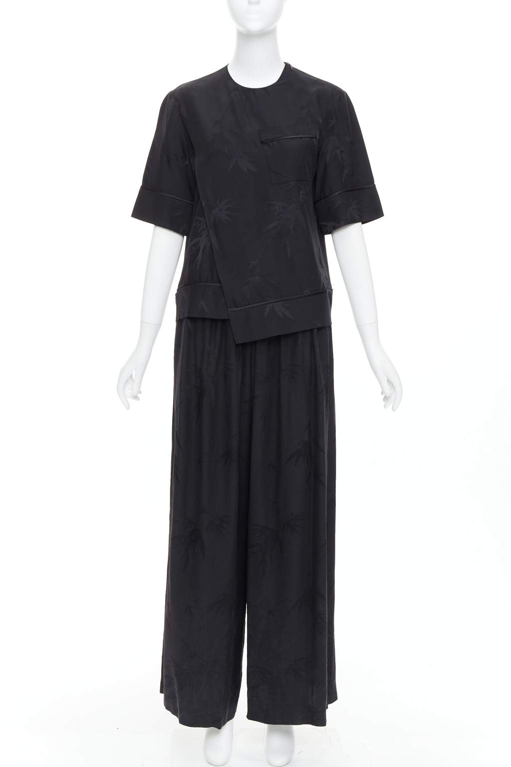 Ms Min Bamboo Brocade Set Black Silk Very good - Front View