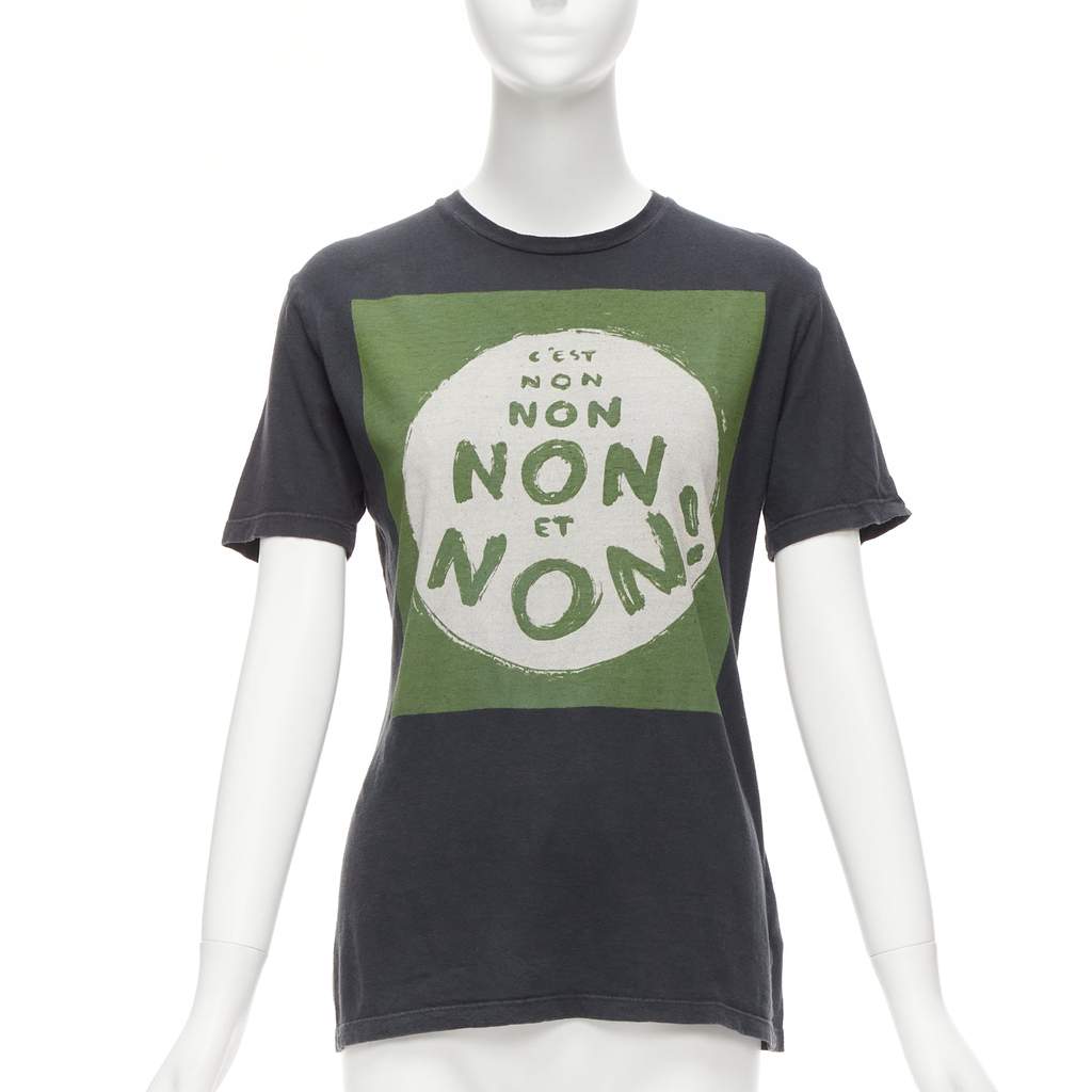 Dior Gothic Linen T-Shirt Black Cotton Fair - Front View