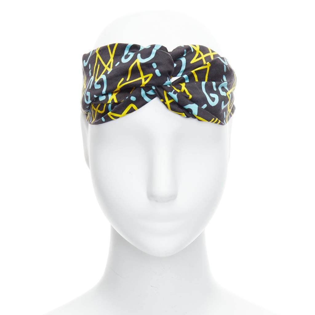Gucci Silk Twist Headband Black Good - Front View