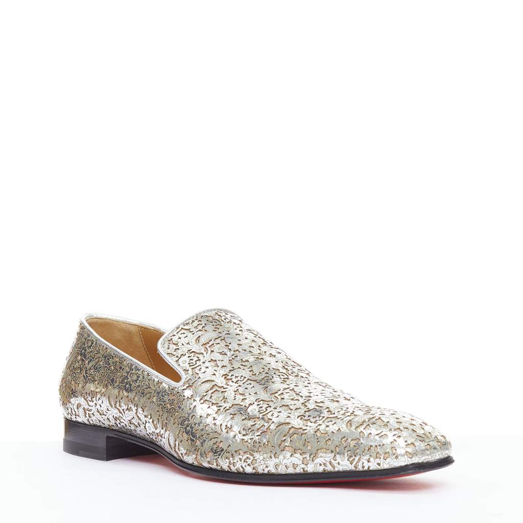 Christian Louboutin Dandelion Silver Leather Very good - Front View