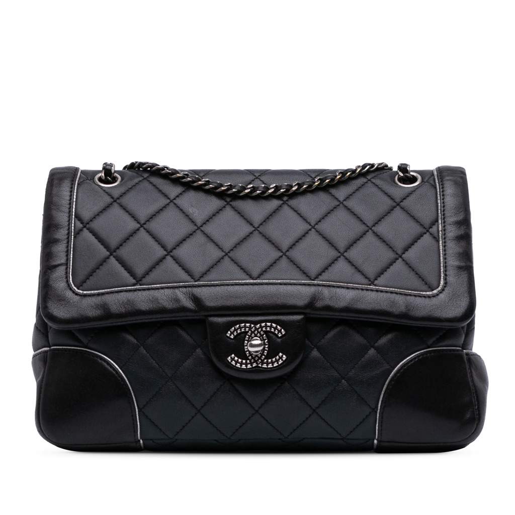 Chanel Paris-Salzburg Medium Lambskin Tyrolean Flap Other Leather Good condition - Front View