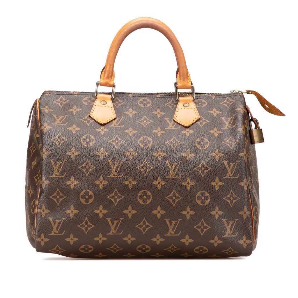 Louis Vuitton Monogram Speedy 30 Brown Canvas Fair - Front View