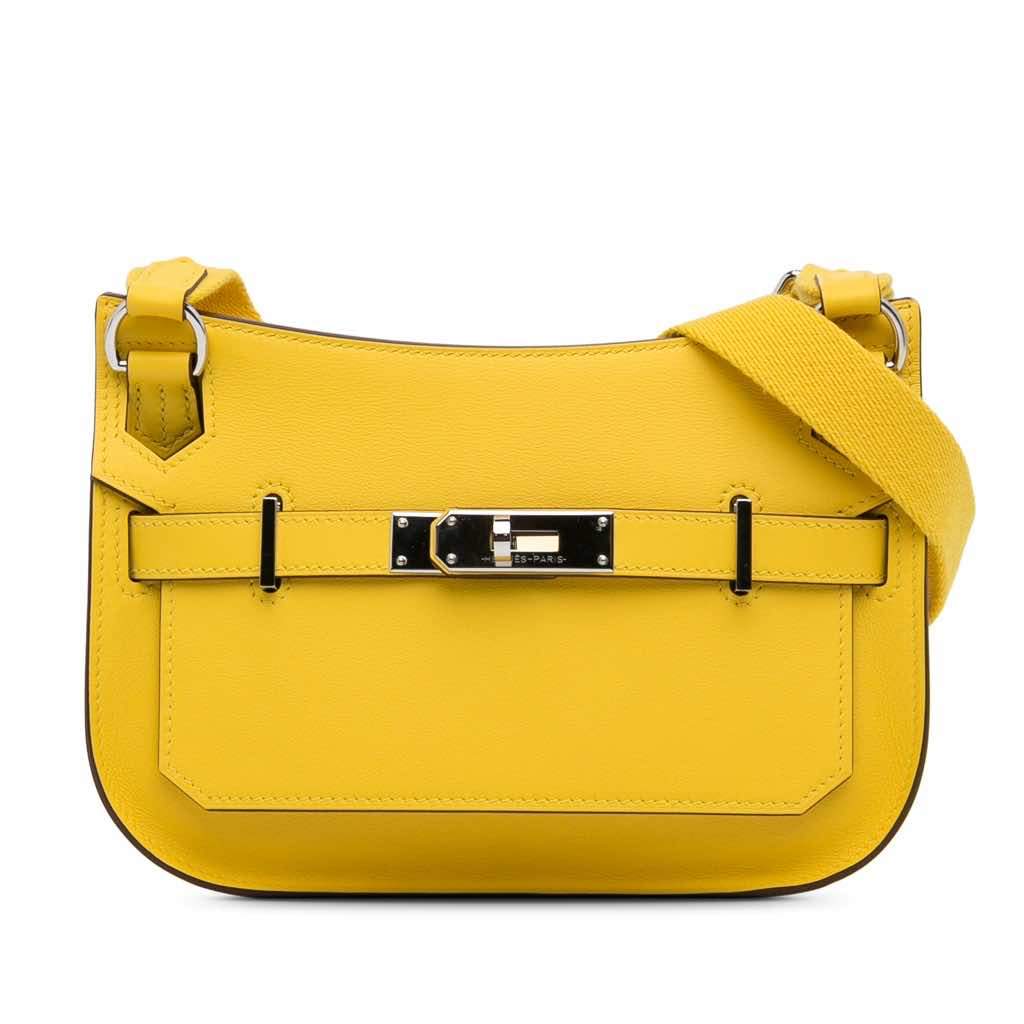 Hermès Swift Mini Jypsiere Yellow Leather Very good condition - Front View
