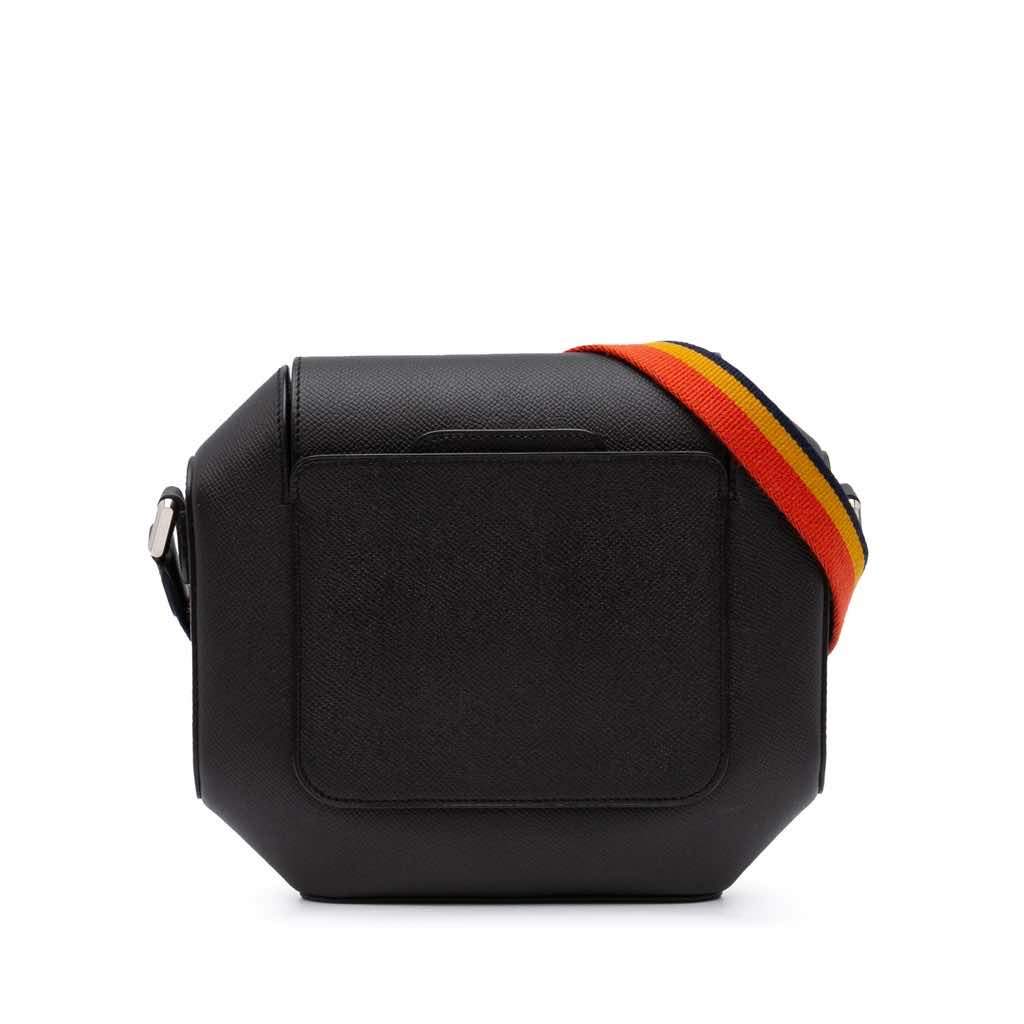 Hermès Epsom Octogone 23 Black Leather Very good - Front View