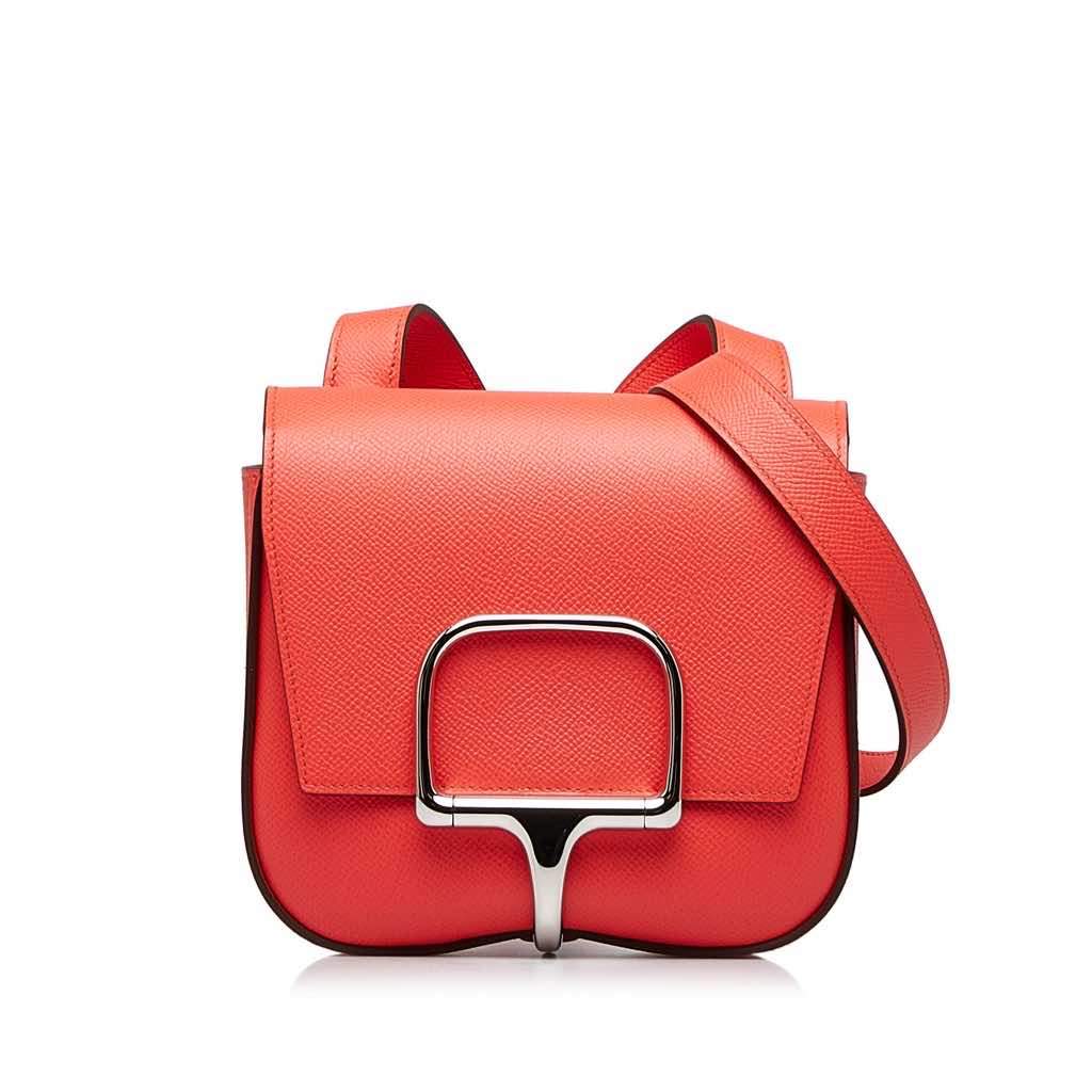 Hermès Mini Epsom Della Cavalleria Red Leather Very good condition - Front View