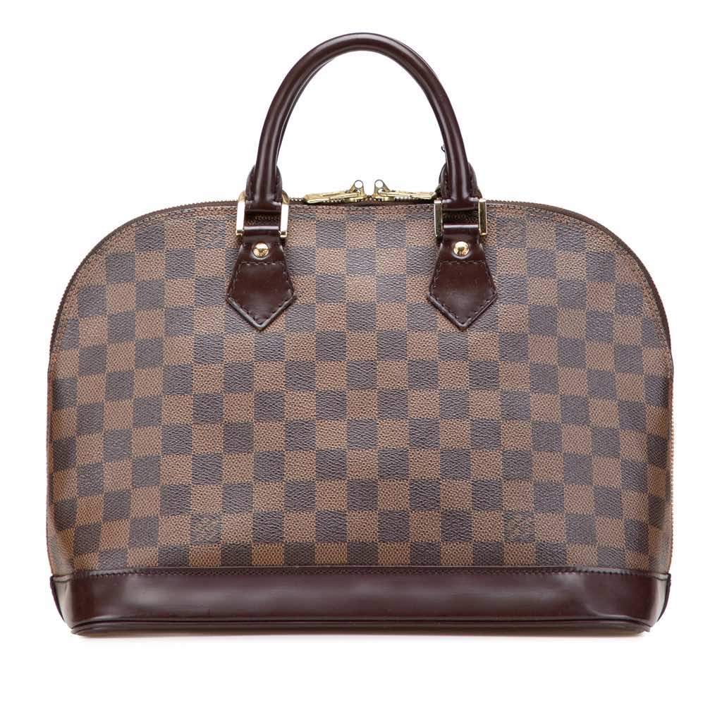 Louis Vuitton Damier Ebene Alma MM Brown Canvas Very good - Front View
