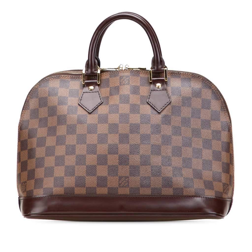Louis Vuitton Damier Ebene Alma MM Brown Canvas Very good condition - Front View