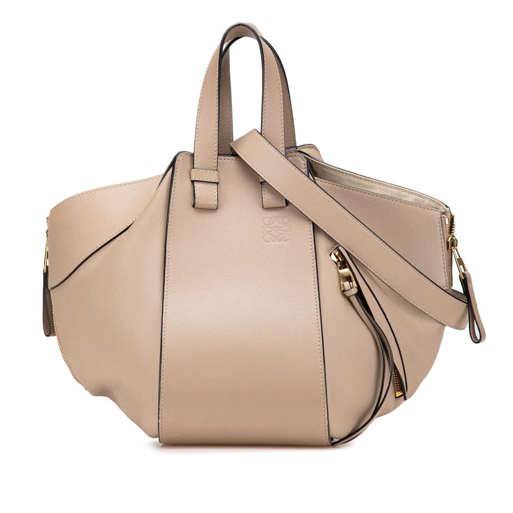 Loewe Small Leather Hammock Bag Brown Leather Good - Front View