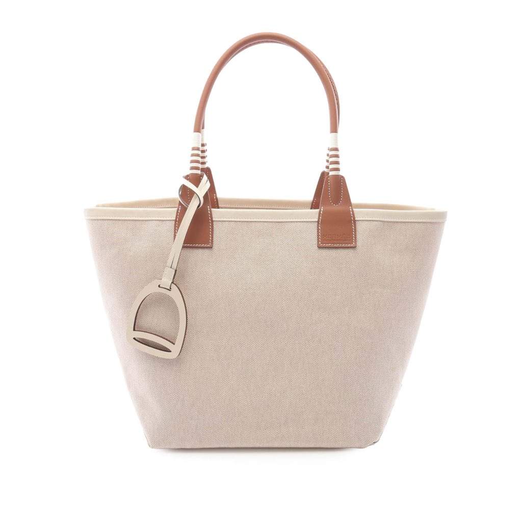 Hermès Toile Sac Steeple 25 Brown Canvas Very good condition - Front View