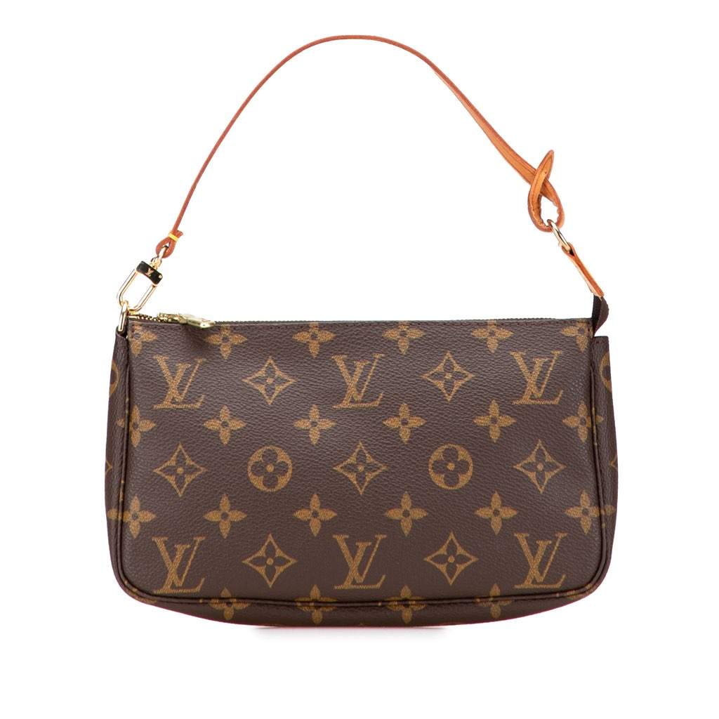 Louis Vuitton Monogram Pochette Accessoires Brown Canvas Good condition - Front View