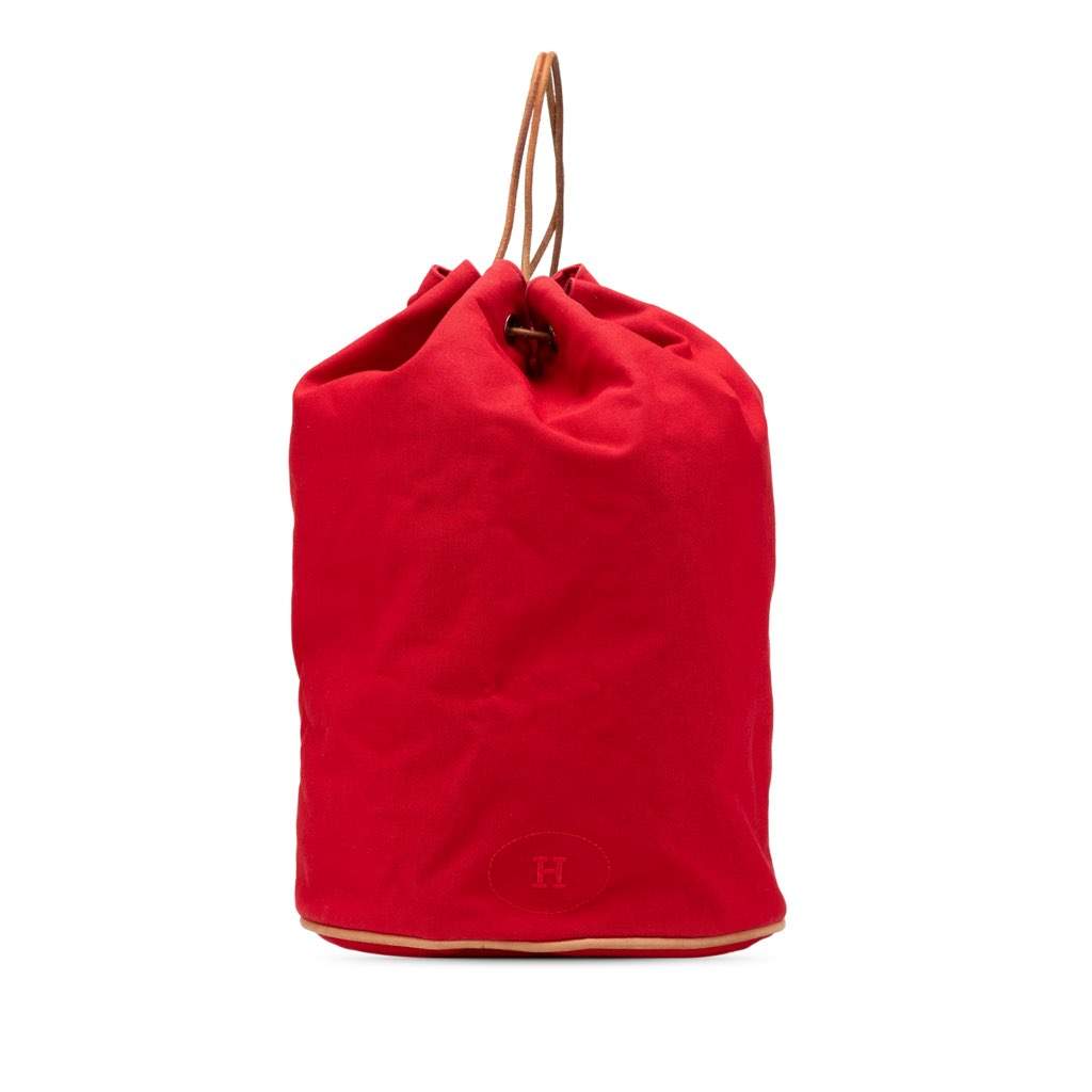 Hermès Toile Polochon Mimile Red Canvas Good condition - Front View