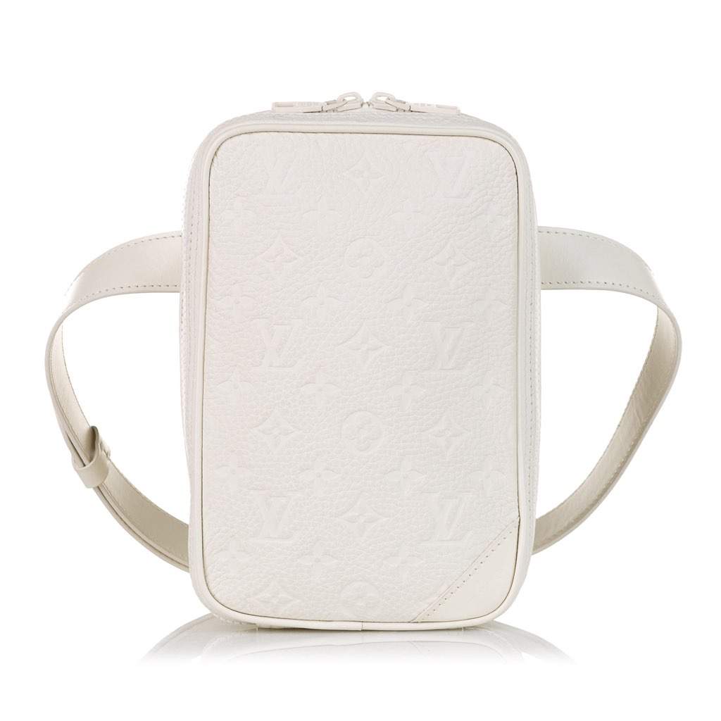 Louis Vuitton Monogram Taurillon Utility Side White Leather Very good - Front View