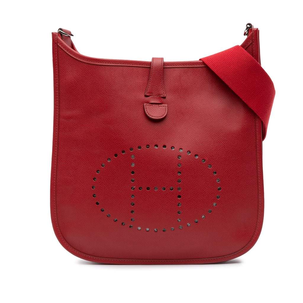 Hermès Epsom Evelyne III PM Red Leather Good condition - Front View
