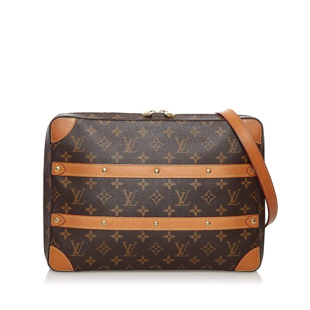Louis Vuitton Monogram Soft Trunk Messenger Brown Canvas Very good - Front View