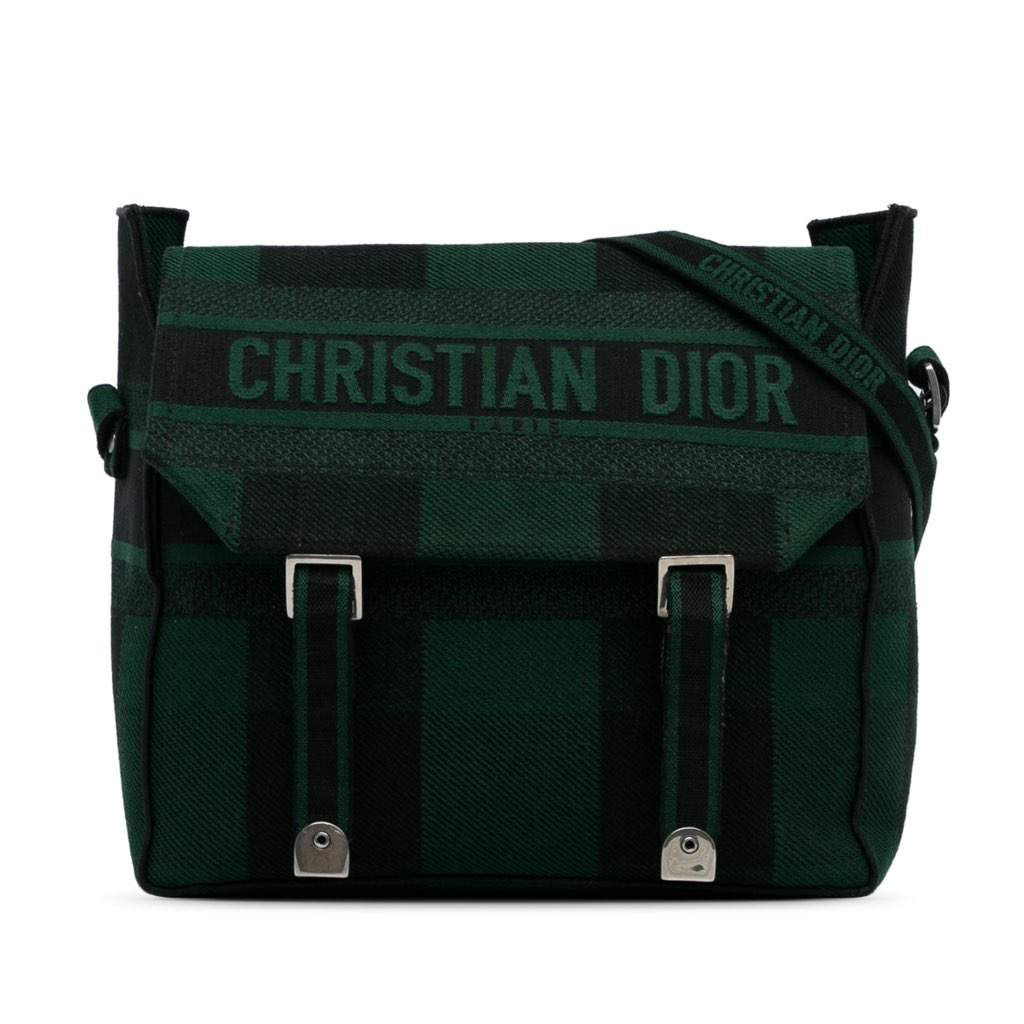 Dior Diorcamp Messenger Bag Green Canvas Very good - Front View