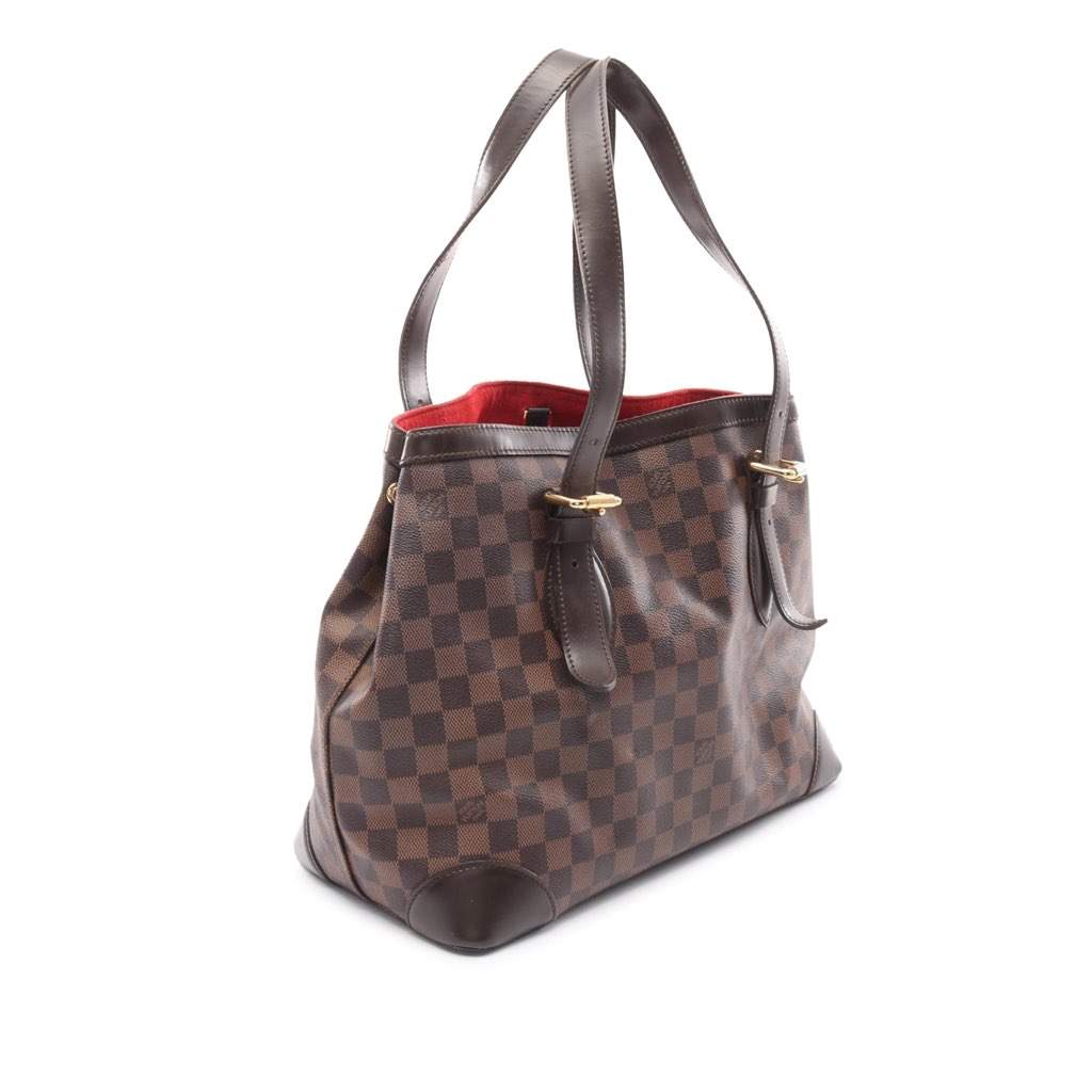 Louis Vuitton Damier Ebene Hampstead MM Brown Canvas Good - Front View