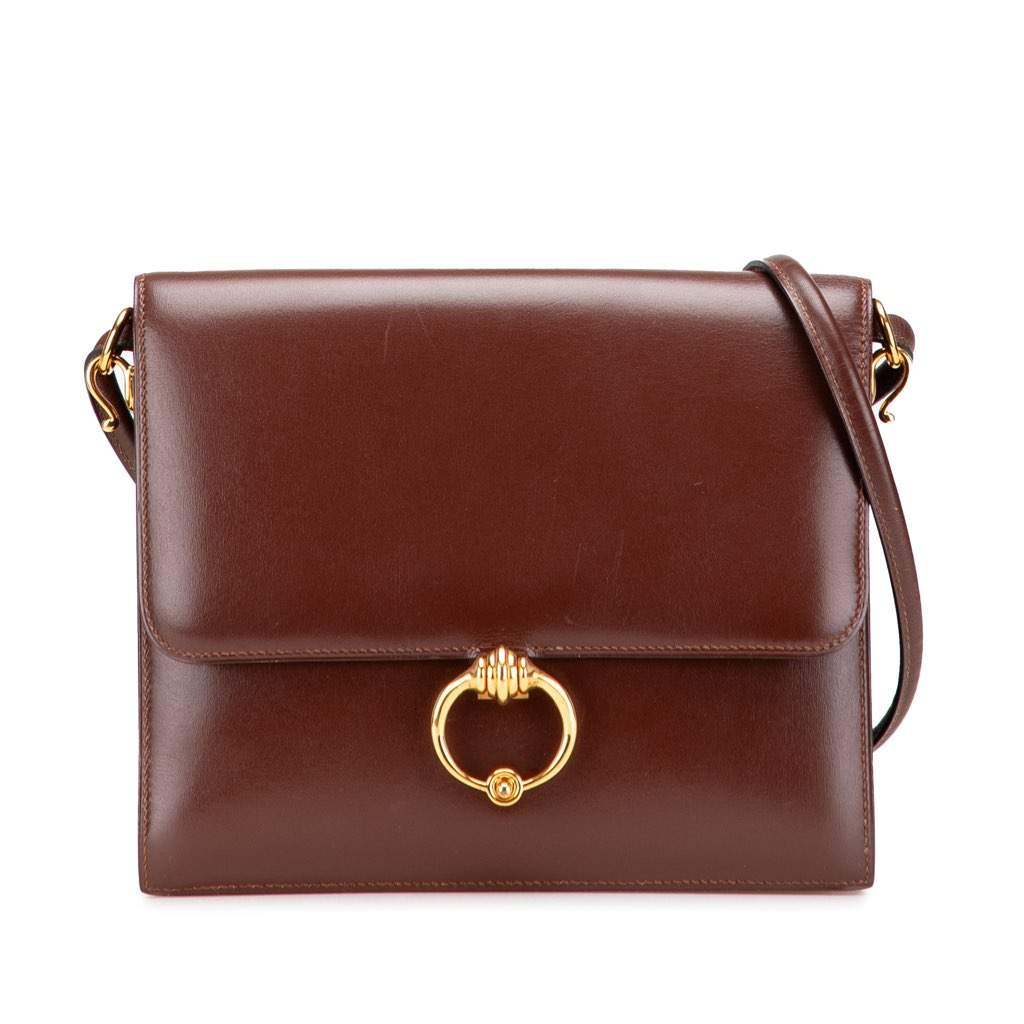 Hermès Box Calf Sac Sequana 22 Red Leather Good condition - Front View