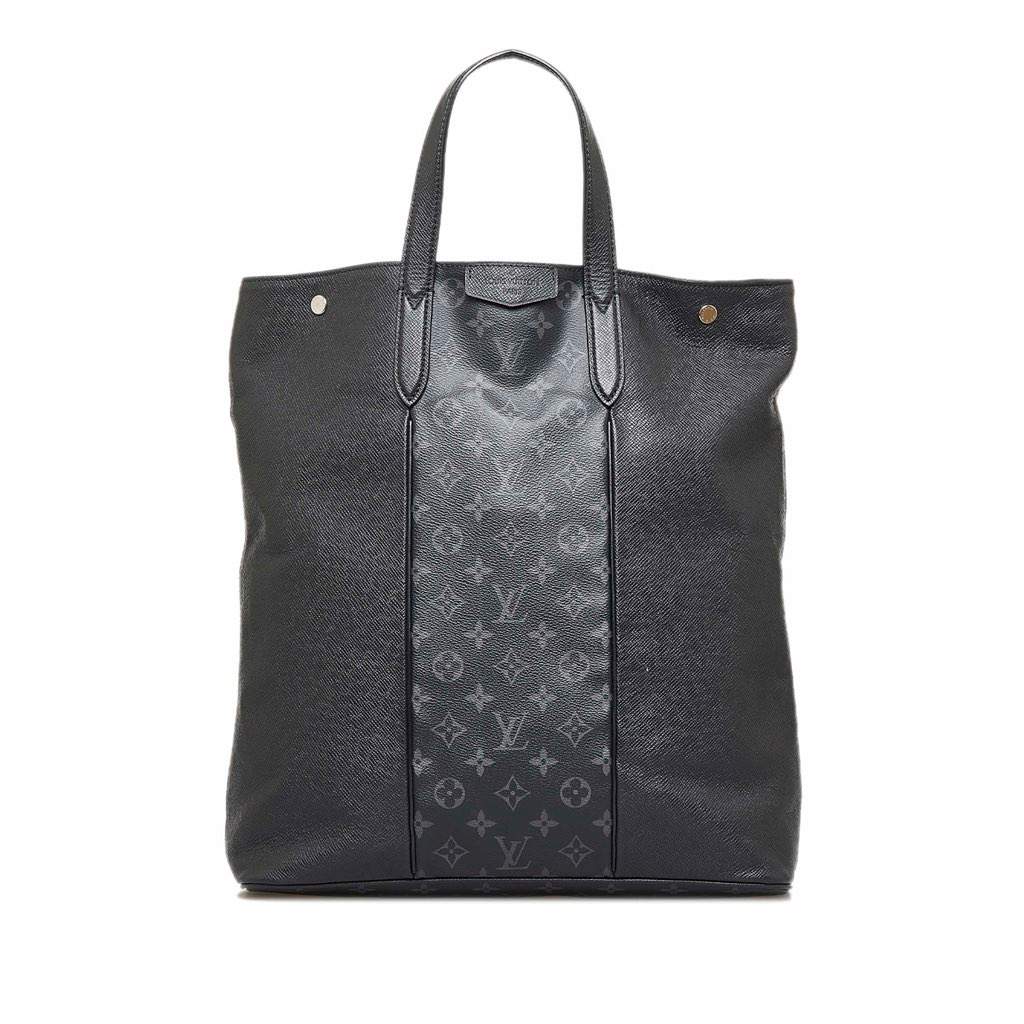 Louis Vuitton Taigarama Outdoor Tote Black Leather Very good - Front View