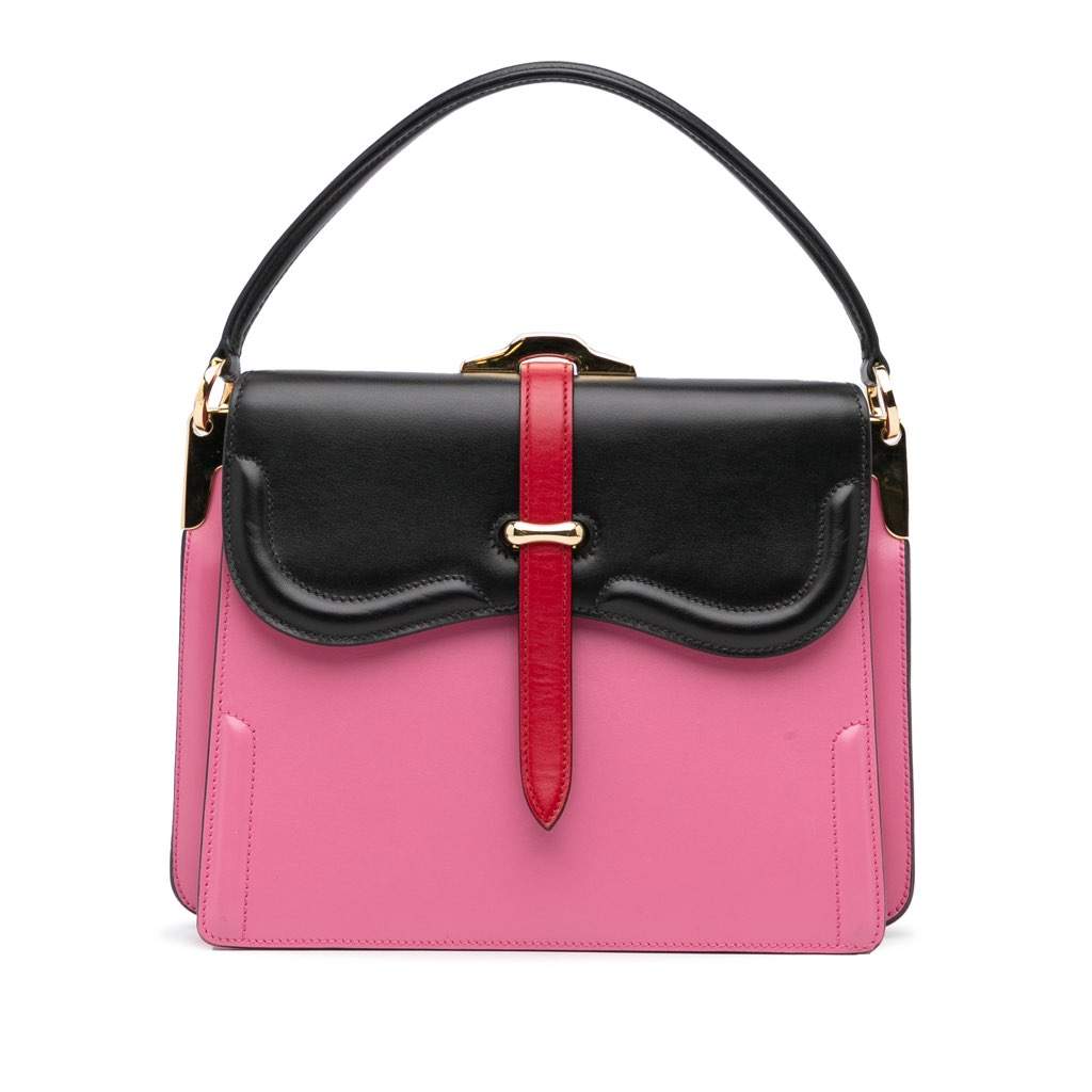 Prada Belle Satchel Pink Leather Very good - Front View
