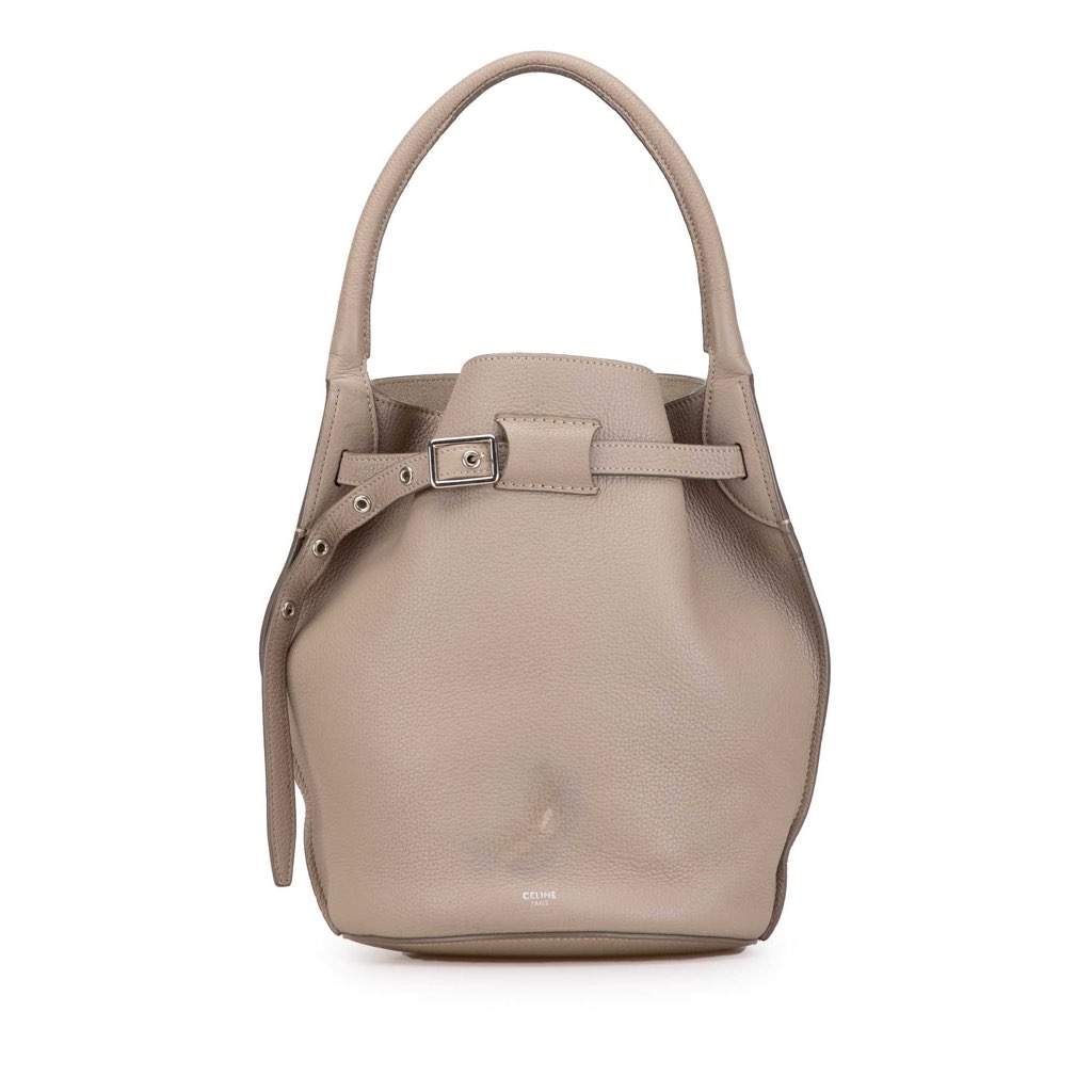 Celine Leather Big Bag Bucket Brown Leather Very good - Front View