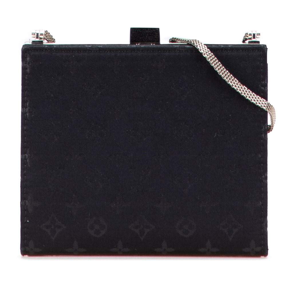 Louis Vuitton Monogram Satin Mini Ange Black Satin Very good - Front View