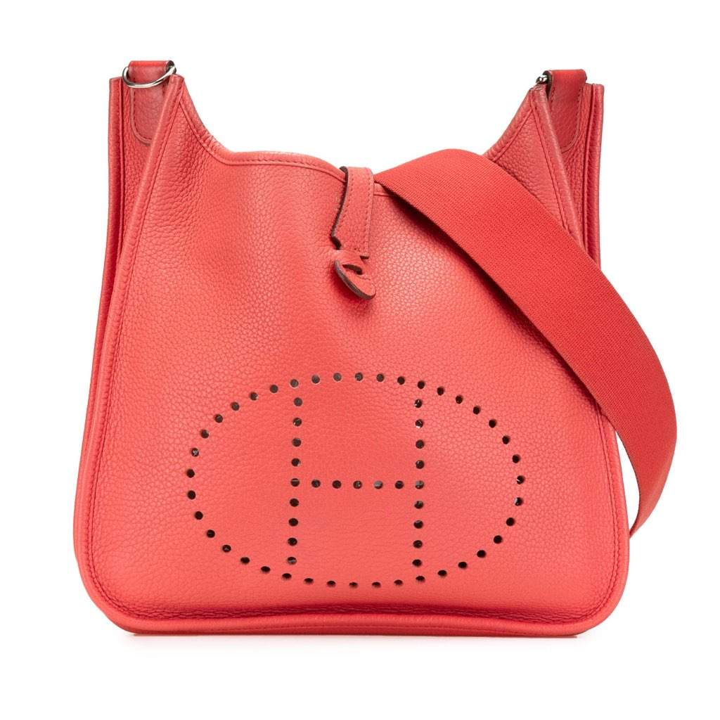 Hermès Clemence Evelyne I PM Red Leather Good condition - Front View