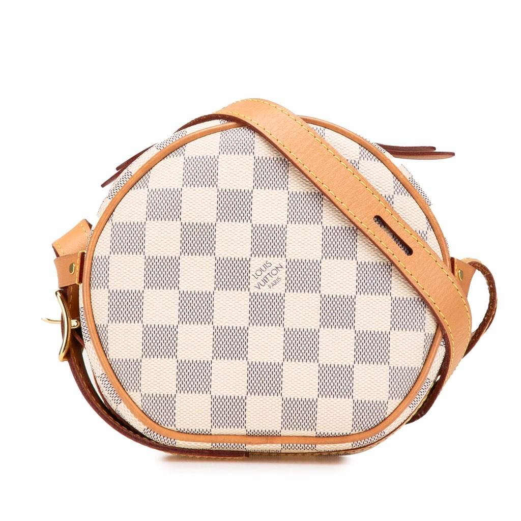 Louis Vuitton Damier Azur Boite Chapeaux Souple PM White Canvas Very good - Front View