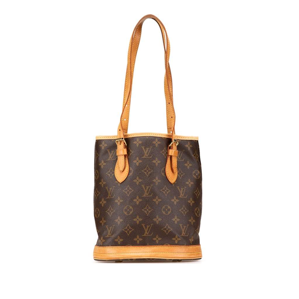 Louis Vuitton Monogram Petit Bucket Brown Canvas Good condition - Front View