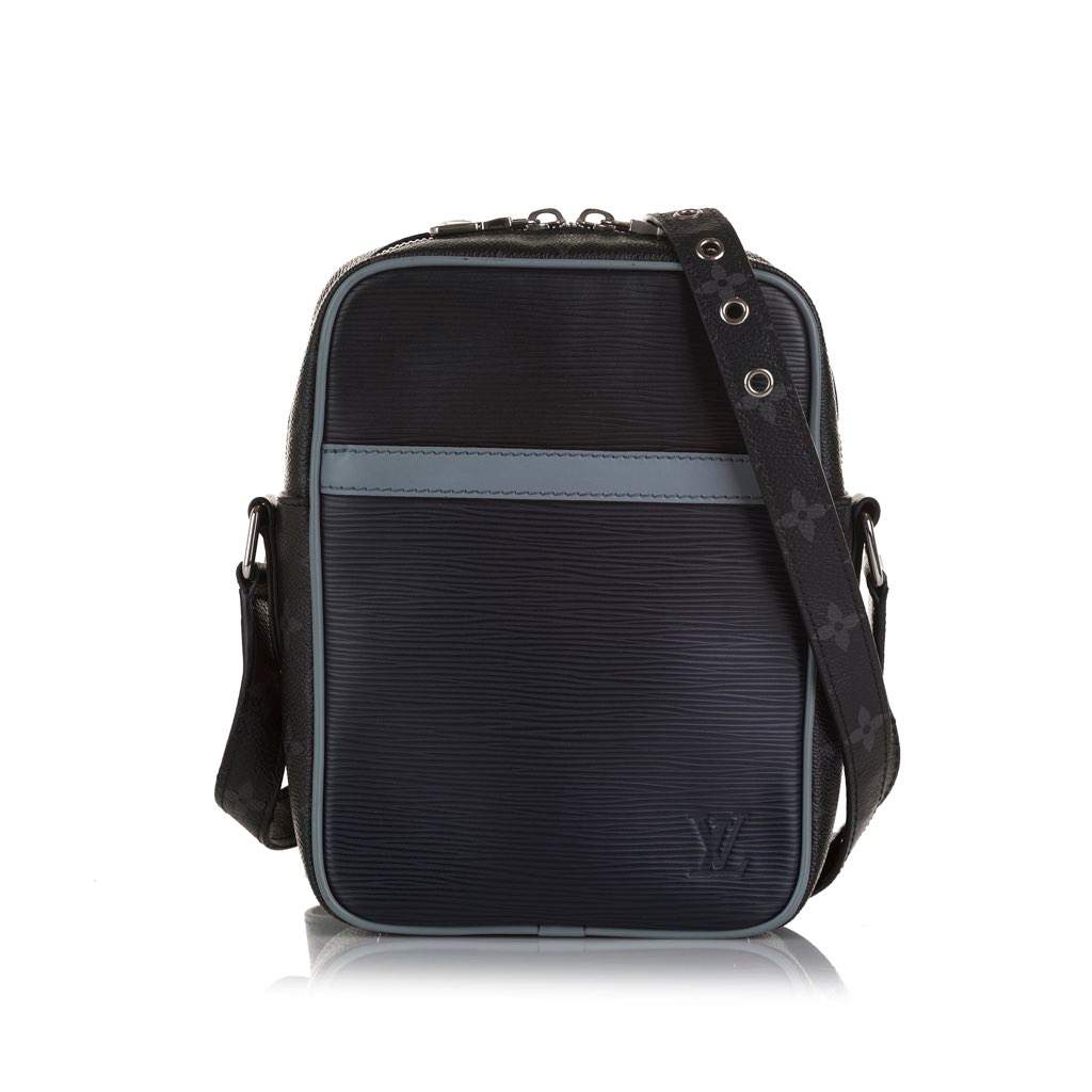 Louis Vuitton Epi Monogram Danube PM Blue Leather Very good - Front View