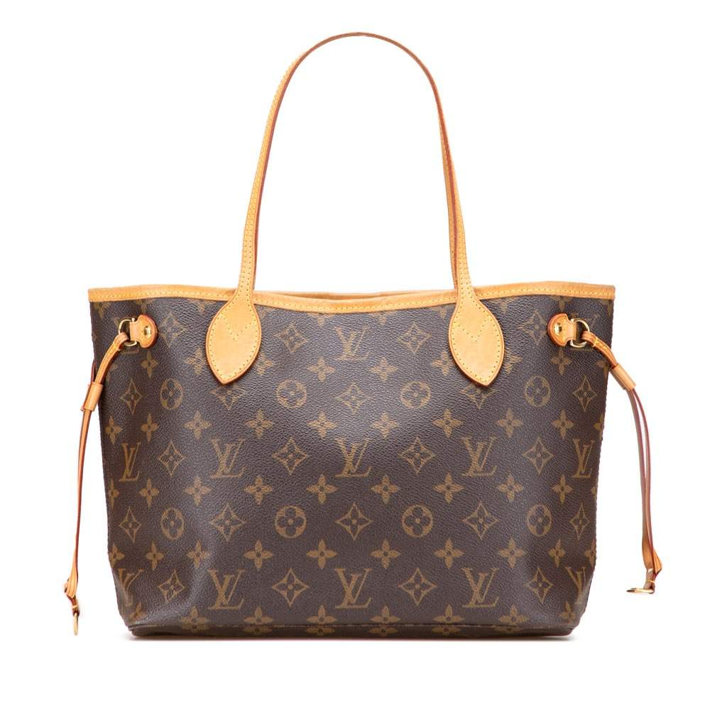 Louis Vuitton Monogram Neverfull PM Brown Canvas Good - Front View