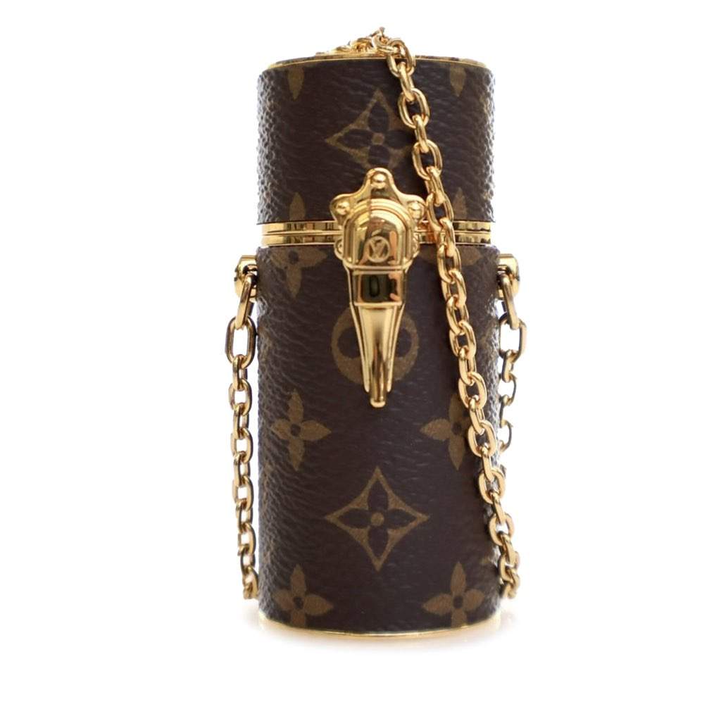 Louis Vuitton Monogram Lipstick Case Brown Canvas Good condition - Front View