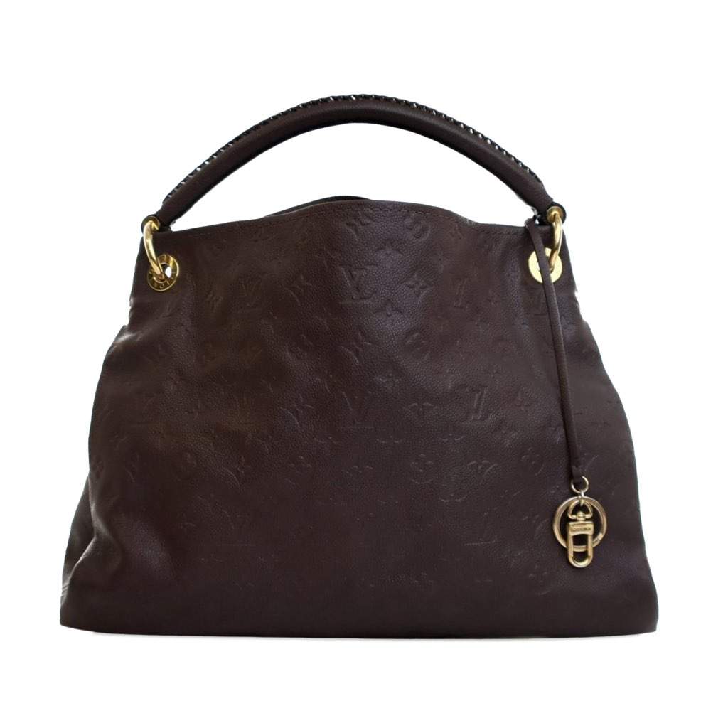 Louis Vuitton Monogram Empreinte Artsy MM Brown Leather Good - Front View